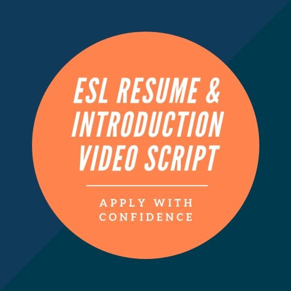 ESL Resume and Introduction Video Script - Apply with Confidence